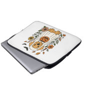 Halloween Golden Retriever Blume Laptopschutzhülle (Vorne Knopf)