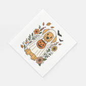 Halloween Golden Retriever Blume Serviette (Ecke)