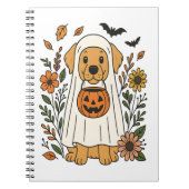 Halloween Golden Retriever Flowers Notizblock (Vorderseite)