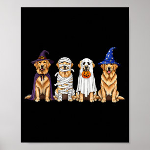 Halloween Golden Retriever Geist Gruseliger Hunde Poster