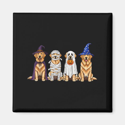 Halloween Golden Retriever Ghost Soky Dog Lovers D Magnet (Vorne)
