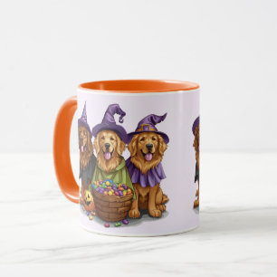 Halloween Golden Retriever Hexenhunde Tasse