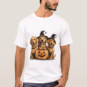 Halloween Golden Retriever Hunde Jack O Lantern T-Shirt