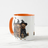 Halloween Golden Retriever Hunde Kürbislaterne Tasse (Vorderseite Links)