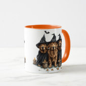 Halloween Golden Retriever Hunde Kürbislaterne Tasse (VorderseiteRechts)