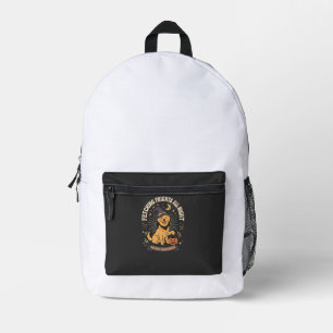 Halloween Golden Retriever Kürbis Unfug Bedruckter Rucksack