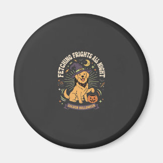 Halloween Golden Retriever Kürbis Unfug Magnet