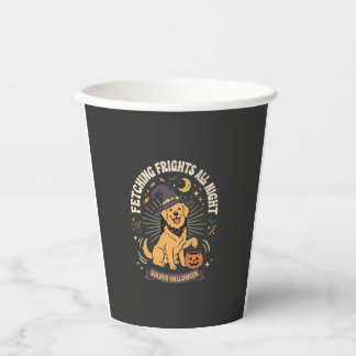 Halloween Golden Retriever Kürbis Unfug Pappbecher