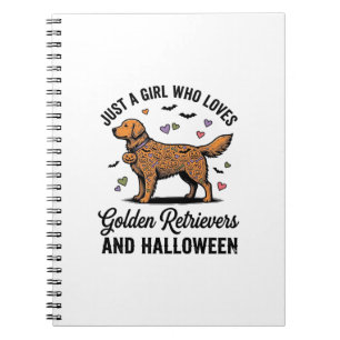 Halloween Golden Retriever Mädchen Hundemama Vinta Notizblock