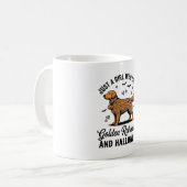 Halloween Golden Retriever Mädchen Hundemutter Vin Kaffeetasse (Vorderseite Links)