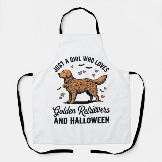 Halloween Golden Retriever Mädchen Hundemutter Vin Schürze (Vorderseite)