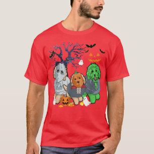 Halloween Goldendoodle Hund Hexe Beängstigendes Ha T-Shirt