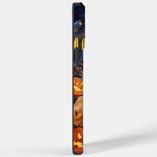 Halloween Goldendoodle mit Pumpkins Beängstigend Case-Mate iPhone Hülle (Rückseite / Rechts)