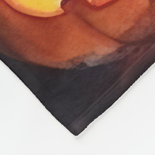 Halloween Goldendoodle mit Pumpkins Beängstigend Fleecedecke (Ecke)