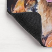 Halloween Goldendoodle mit Pumpkins Beängstigend Mousepad (Ecke)