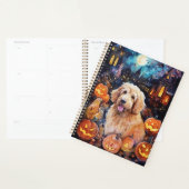 Halloween Goldendoodle mit Pumpkins Beängstigend Planer (Anzeige)