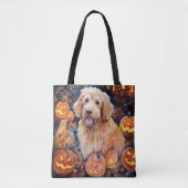 Halloween Goldendoodle mit Pumpkins Beängstigend Tasche (Vorderseite)