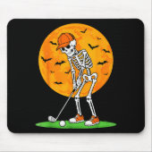 Halloween Golf Skeleton Soky Golfer Halloween Golf Mousepad (Vorne)