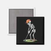 Halloween Golfer Golf Player Skeleton Golf Funny m Magnet (Vorderseite/Rückseite)