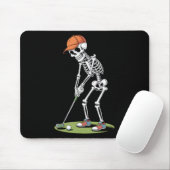 Halloween Golfer Golf Player Skeleton Golf Funny m Mousepad (Mit Mouse)