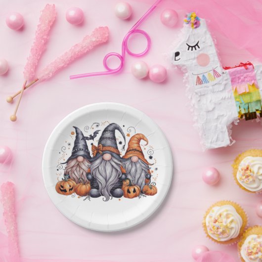Halloween-Gonks Pappteller (Party)
