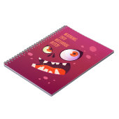 Halloween Goofy Eyed Zombie Face Spiral Notebook Notizblock (Linke Seite)