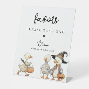 Halloween Goose Favorit Sign personalisiert Sockelschild