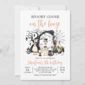 Halloween Goose Geburtstagsparty Einladung (Vorderseite)