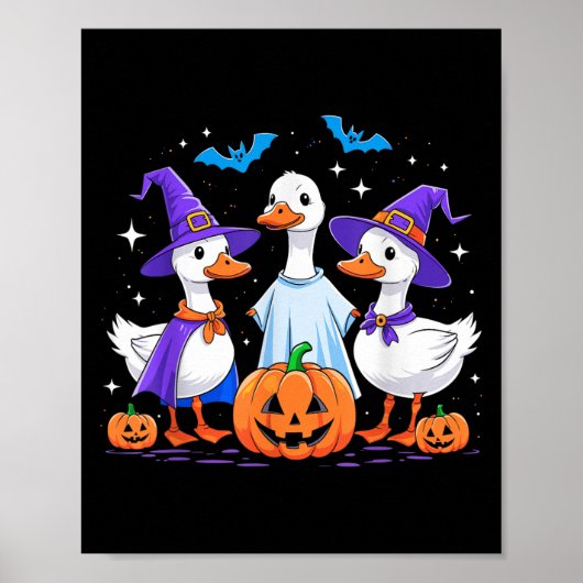 Halloween Goose Ghost Pumpkin Witch Costume Soky F Poster (Vorne)
