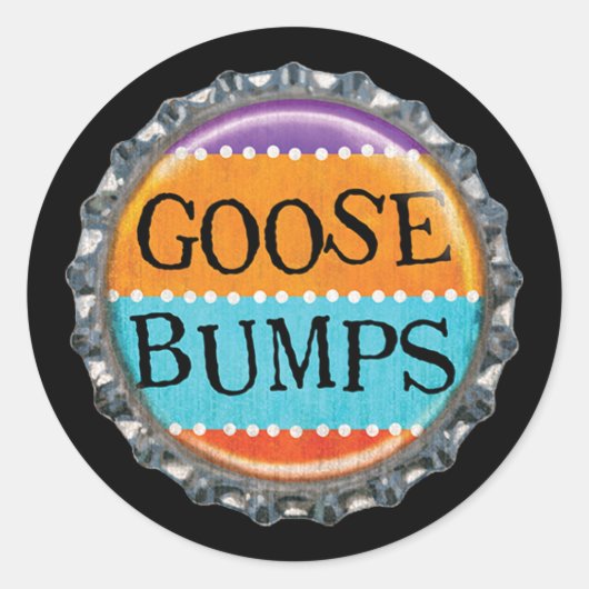 Halloween Goosebumps Flaschenkappe Runder Aufkleber (Vorderseite)