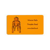 Halloween Gorilla Adressaufkleber (Vorne)