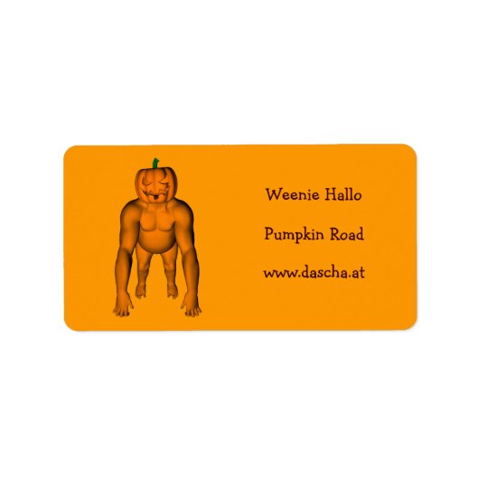 Halloween Gorilla Adressaufkleber (Vorne)