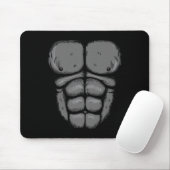 Halloween-Gorilla-Affen-Bauch-Brust-Kostüm Männer Mousepad (Mit Mouse)