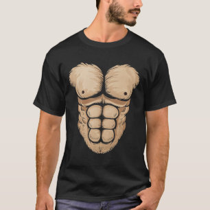 Halloween-Gorilla-Affen-Bauch-Brust-Kostüm Männer T-Shirt