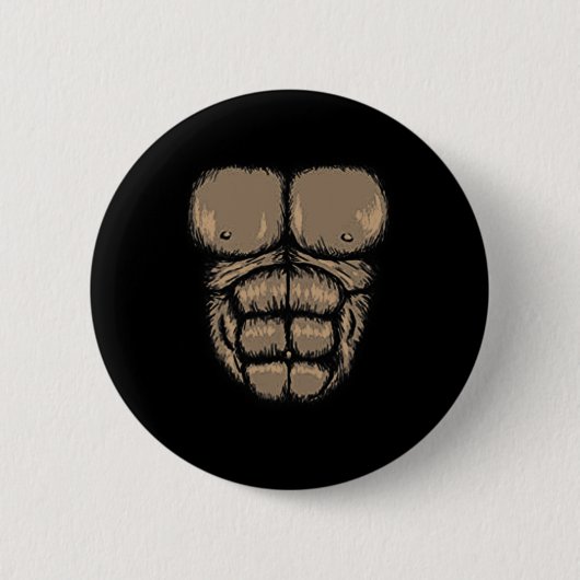 Halloween Gorilla Brustkostüm Niedlicher Affenmusk Button (Vorderseite)
