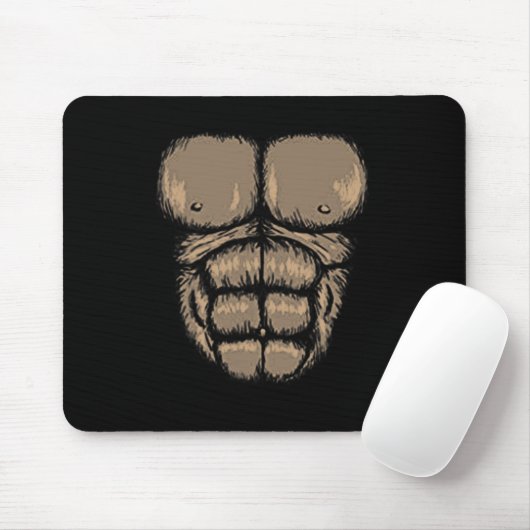 Halloween Gorilla Brustkostüm Niedlicher Affenmusk Mousepad (Mit Mouse)