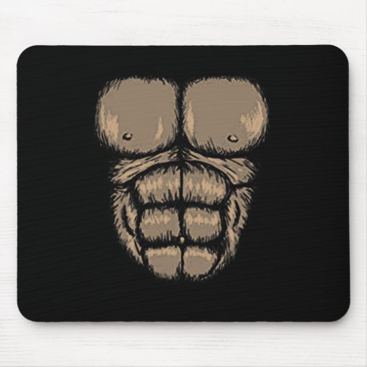 Halloween Gorilla Brustkostüm Niedlicher Affenmusk Mousepad (Vorne)