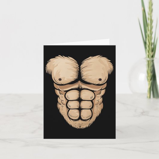 Halloween Gorilla Monkey Bauch Brustkostüm Männer  Karte (Vorderseite)