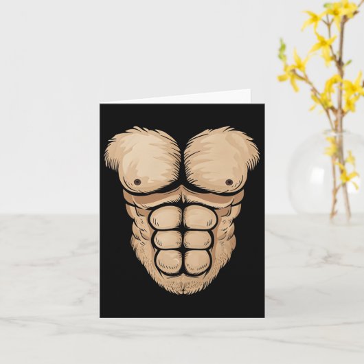 Halloween Gorilla Monkey Bauch Brustkostüm Männer Karte (Gelbe Blume)