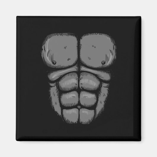 Halloween Gorilla Monkey Bauch Brustkostüm Männer  Magnet (Vorne)