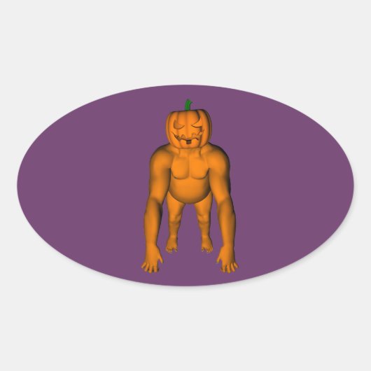 Halloween Gorilla Ovaler Aufkleber (Vorderseite)