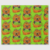 Halloween Gory Pumpkins Blood Splats Horror Geschenkpapier (Flach)