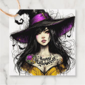 Halloween Got Witchier mit 'Happy Halloween' Geschenkanhänger (Vorderseite)