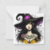 Halloween Got Witchier mit 'Happy Halloween' Mitteilungskarte (Vorderseite)