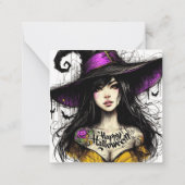 Halloween Got Witchier mit 'Happy Halloween' Mitteilungskarte (Rückseite)