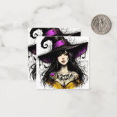 Halloween Got Witchier mit 'Happy Halloween' Mitteilungskarte (Vorderseite/Rückseite Beispiel)