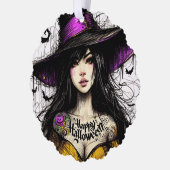 Halloween Got Witchier mit 'Happy Halloween' Ornament Karte (Links)