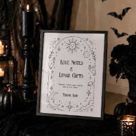 Halloween-Goth-Brautjunggesellinnenabschied-Karten Poster