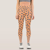 Halloween Goth Daisies Capri Leggings (Vorderseite)