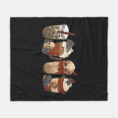 Halloween Goth Girl Kaffeekürbis Gewürz Latteis Fleecedecke (Vorderseite (Horizontal))